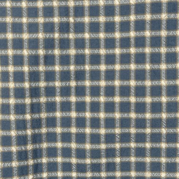 LL Bean Shirt Men's L Blue‎ Check Performance Seersucker Roll Tab Button 0GR88 - Picture 9 of 15